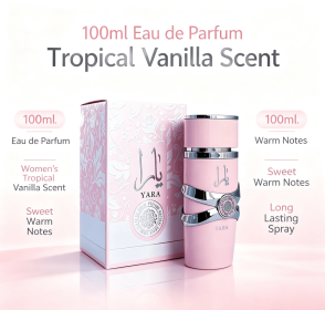 100ml Women's Tropical Vanilla Eau de Parfum Spray, Long Lasting Sweet Warm Fragrance