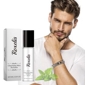 Hot Picks Men's floral pheromone fragrance, long-lasting scent that exudes masculine charm, niche woody portable rollerball perfume