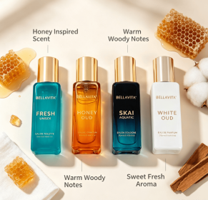 Unisex Perfume Set 4 Bottles Long Lasting Fragrance Kit Oud & Fresh Scent Eau de Parfum Gift Collection For Men Women Daily Dating Travel (Style: Neutral fragrance Fresh fragrance)